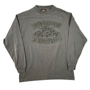 Vintage Y2K Orange County Choppers Long Sleeve Graphic T-Shirt Mens Medium OCC